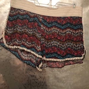 Cute paisley and floral print shorts